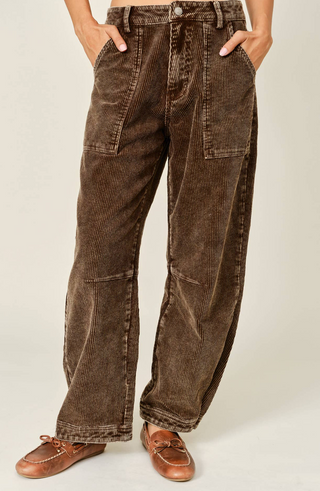 Aaron & Amber Corduroy Barrel Pants