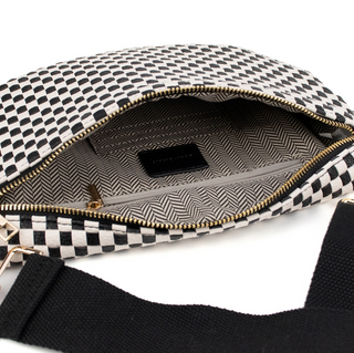 Babs + Birdie Fiona Checkered Woven Bum Bag