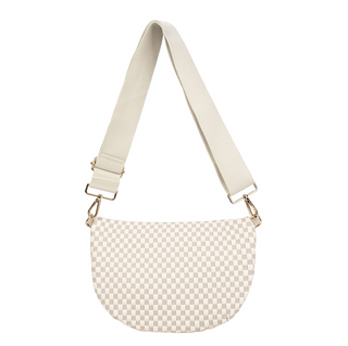 Babs + Birdie Fiona Checkered Woven Bum Bag