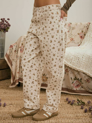 Blu Pepper Ditsy Floral Print Pants