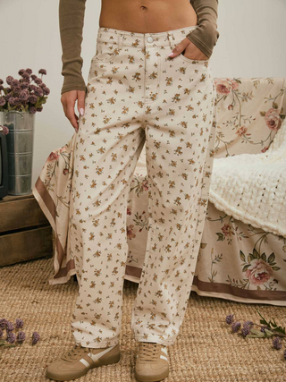 Blu Pepper Ditsy Floral Print Pants