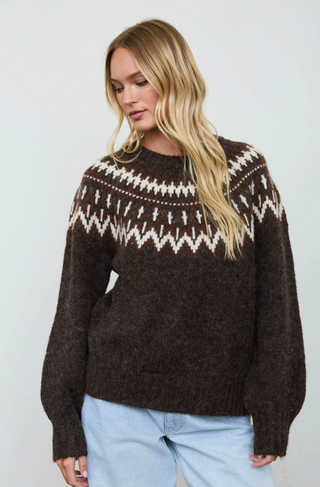 Blu Pepper Fair Isle Crew Sweater