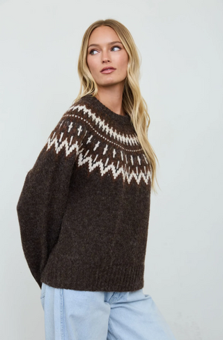 Blu Pepper Fair Isle Crew Sweater