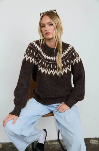 Blu Pepper Fair Isle Crew Sweater