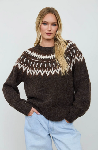 Blu Pepper Fair Isle Crew Sweater