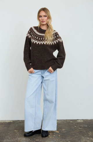 Blu Pepper Fair Isle Crew Sweater