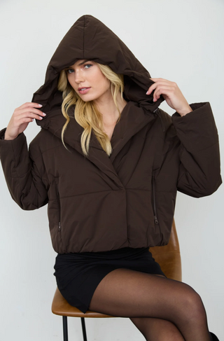 Blu Pepper Cropped Puffer Jacket