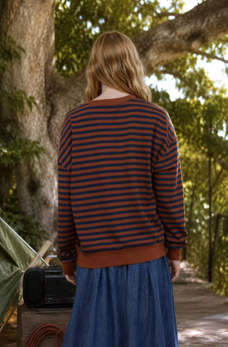 Blu Pepper Striped Sweatshirt