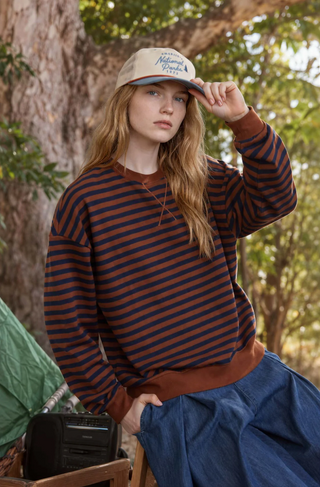 Blu Pepper Striped Sweatshirt