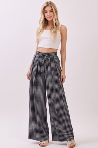 Final Touch Checkered Wide Leg Pants