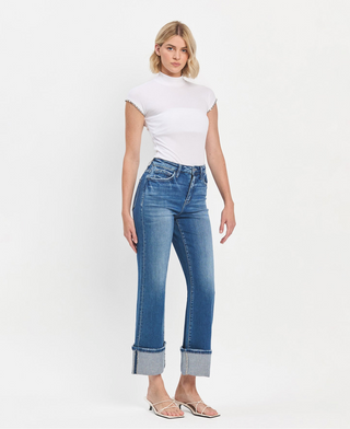 Flying Monkey 90's Vintage Cuffed Flare Jeans