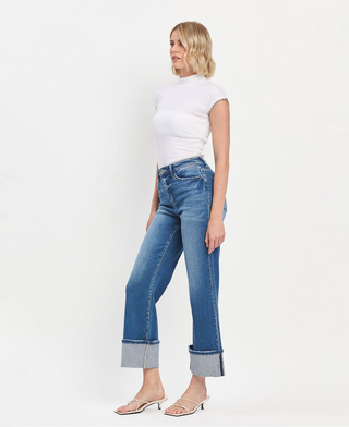 Flying Monkey 90's Vintage Cuffed Flare Jeans