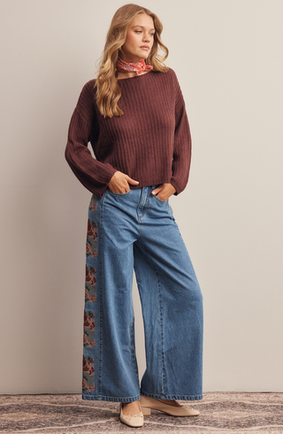 Forte Embroidered Panel Jeans