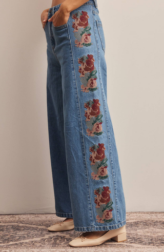 Forte Embroidered Panel Jeans