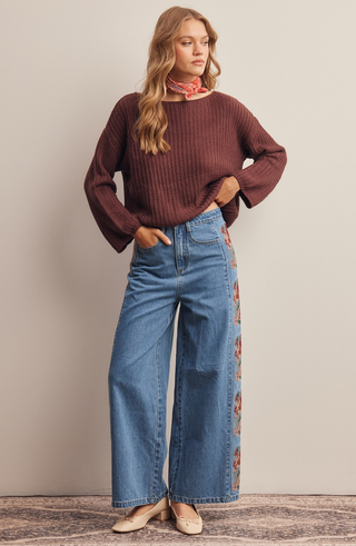 Forte Embroidered Panel Jeans