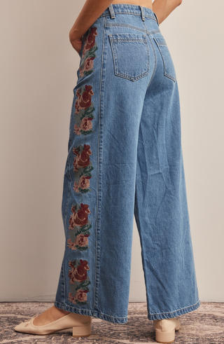 Forte Embroidered Panel Jeans