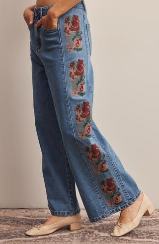 Forte Embroidered Panel Jeans