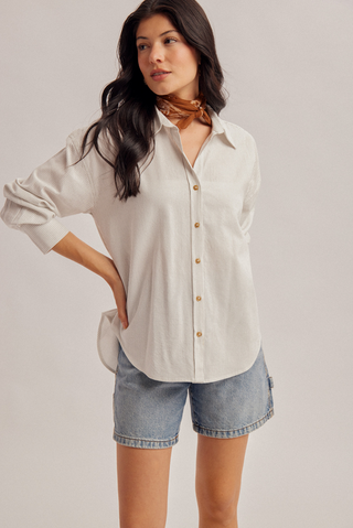 Hem & Thread Pinstripe Boyfriend Shirt