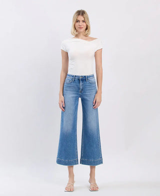 Flying Monkey High Rise Crop Wide Leg Jeans