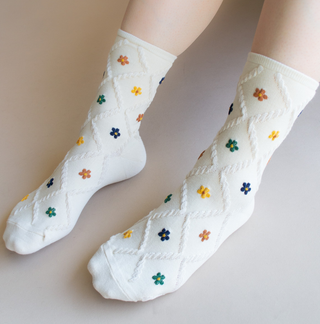 Tiepology Ann Cottage Floral Casual Socks