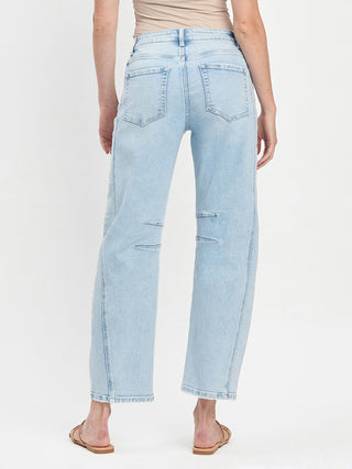 Flying Monkey High Rise Paneled Barrel Jeans