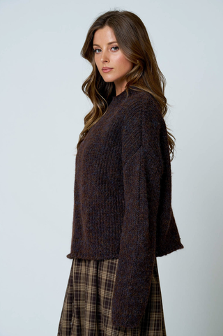 Blu Pepper Mock Neck Pullover Sweater