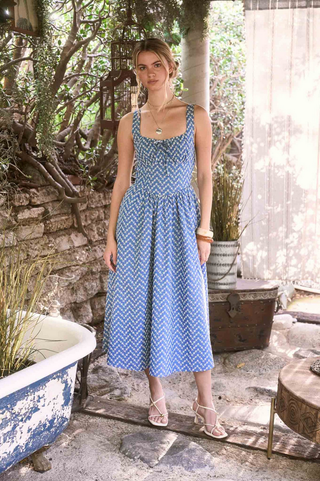 Blu Pepper Embroidered Eyelet Dress