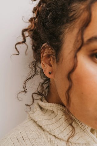 JaxKelly Black Tourmaline Mini Energy Gem Earrings