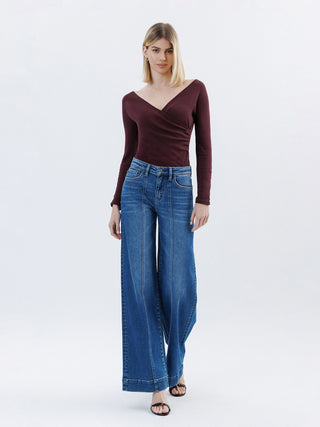 Flying Monkey High Rise Wide Leg Trouser Jeans