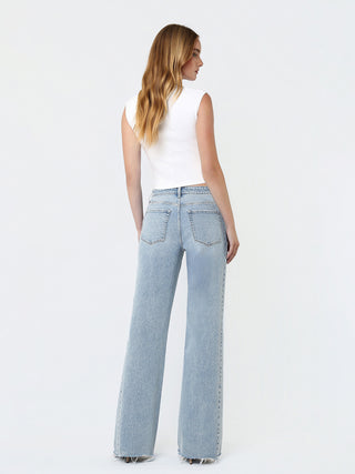 Flying Monkey Super High Rise Raw Hem Jeans