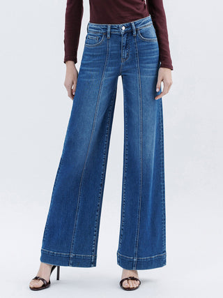 Flying Monkey High Rise Wide Leg Trouser Jeans