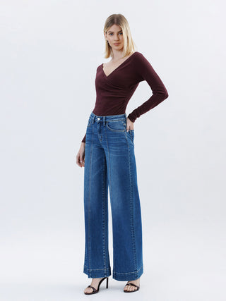 Flying Monkey High Rise Wide Leg Trouser Jeans