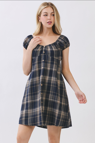 Final Touch Plaid Flannel Baby Doll Dress
