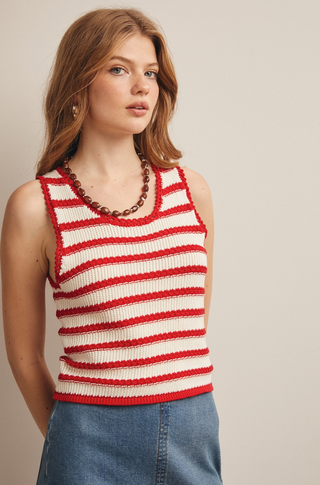 Forte Striped Crochet Top