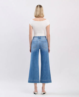 Flying Monkey High Rise Crop Wide Leg Jeans