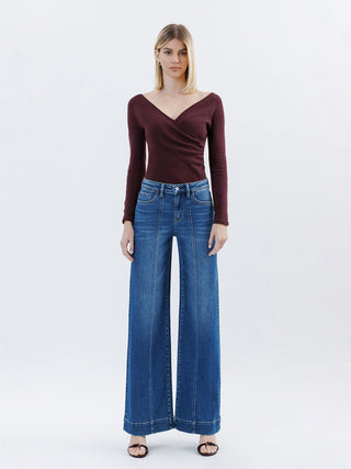 Flying Monkey High Rise Wide Leg Trouser Jeans