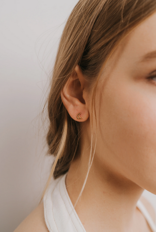 JaxKelly Minimalist Moon Earrings