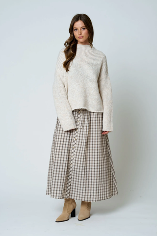 Blu Pepper Mock Neck Pullover Sweater