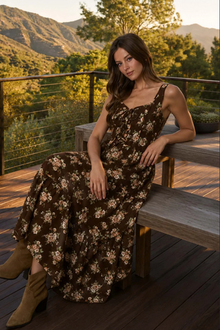 Blu Pepper Floral Corset Dress