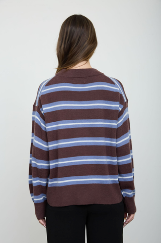 Blu Pepper Double Stripe Crew Sweater