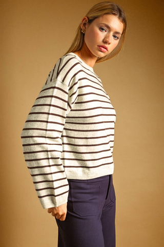 Miou Muse Striped Crewneck Sweater