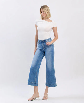 Flying Monkey High Rise Crop Wide Leg Jeans