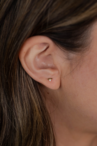 JaxKelly Stud Bar White CZ Earrings