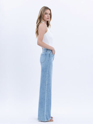 Flying Monkey High Rise Full Length Wide Leg Jeans