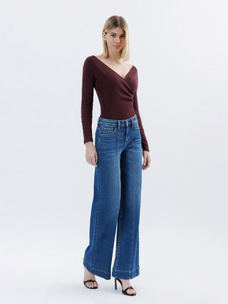 Flying Monkey High Rise Wide Leg Trouser Jeans