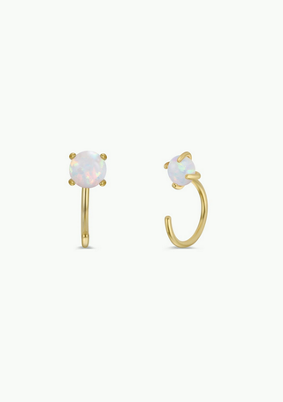JaxKelly White Opal Huggies