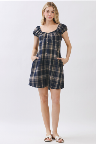 Final Touch Plaid Flannel Baby Doll Dress
