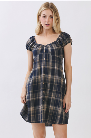 Final Touch Plaid Flannel Baby Doll Dress