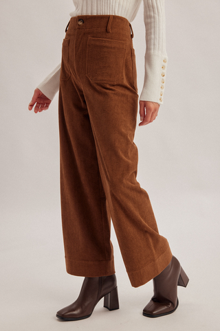 Hem & Thread Patch Pocket Corduroy Pants