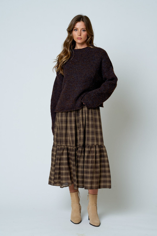 Blu Pepper Mock Neck Pullover Sweater